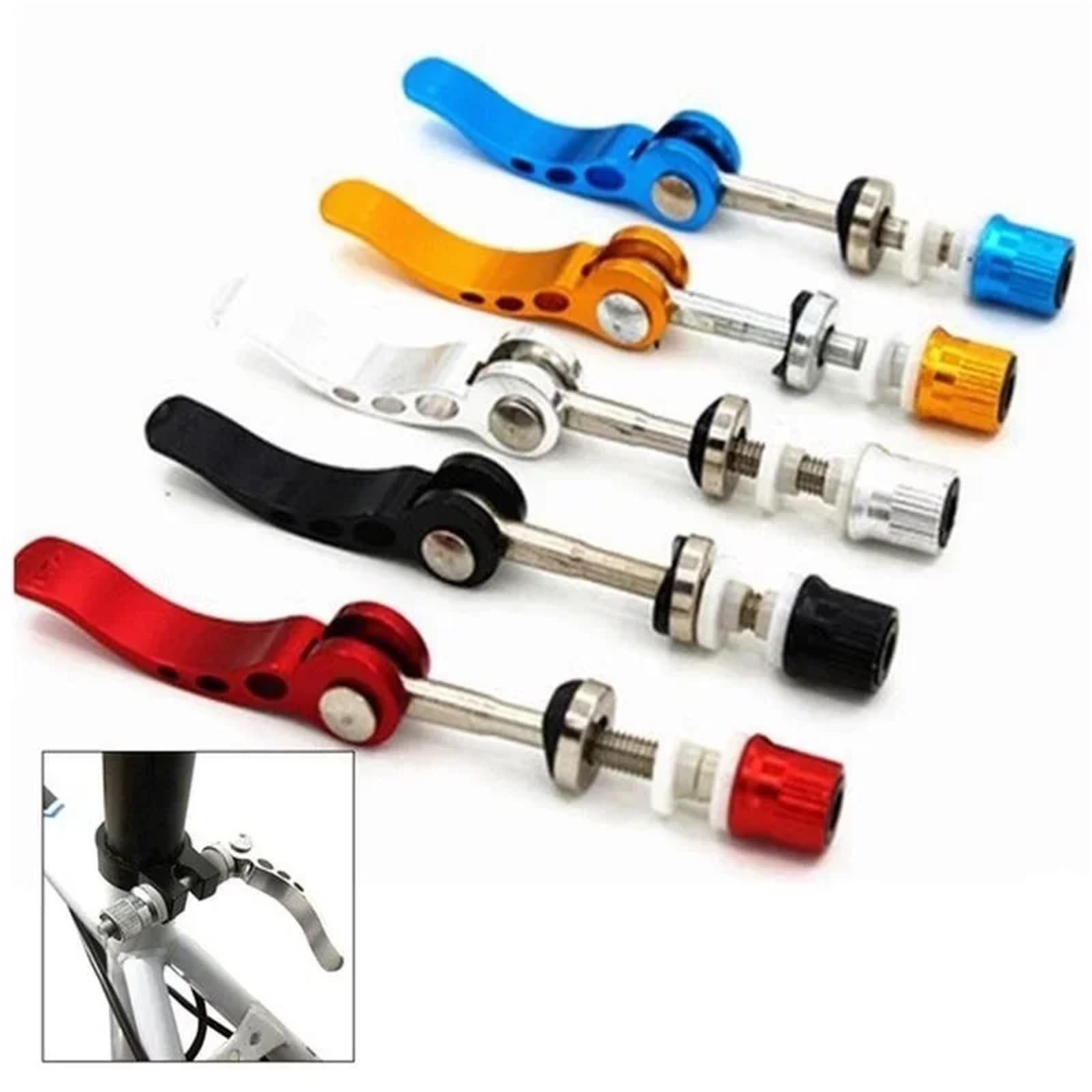 Vite a sgancio rapido per morsetto sedile 5 Pezzi Di Vite A Sgancio Rapido For Tubo Sella For Mountain Bike(5pcs Black)