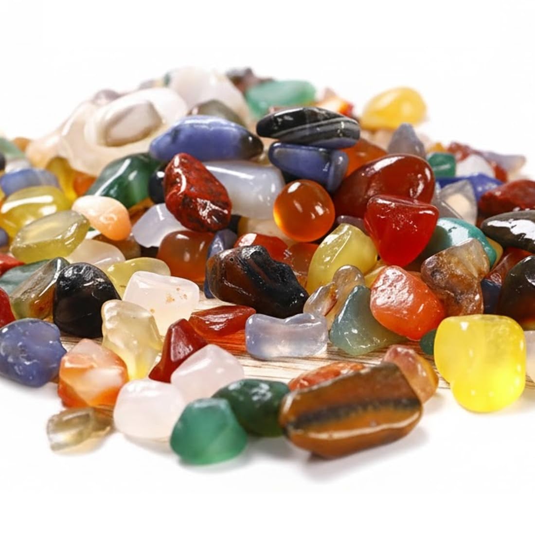 Piedras Preciosas Pulidas Semipreciosas 100g - Ideal para Búsqueda del Tesoro, Cumpleaños Infantiles, Decoración, Curativas, con Naturales (9mm-12mm) (Multicolor)