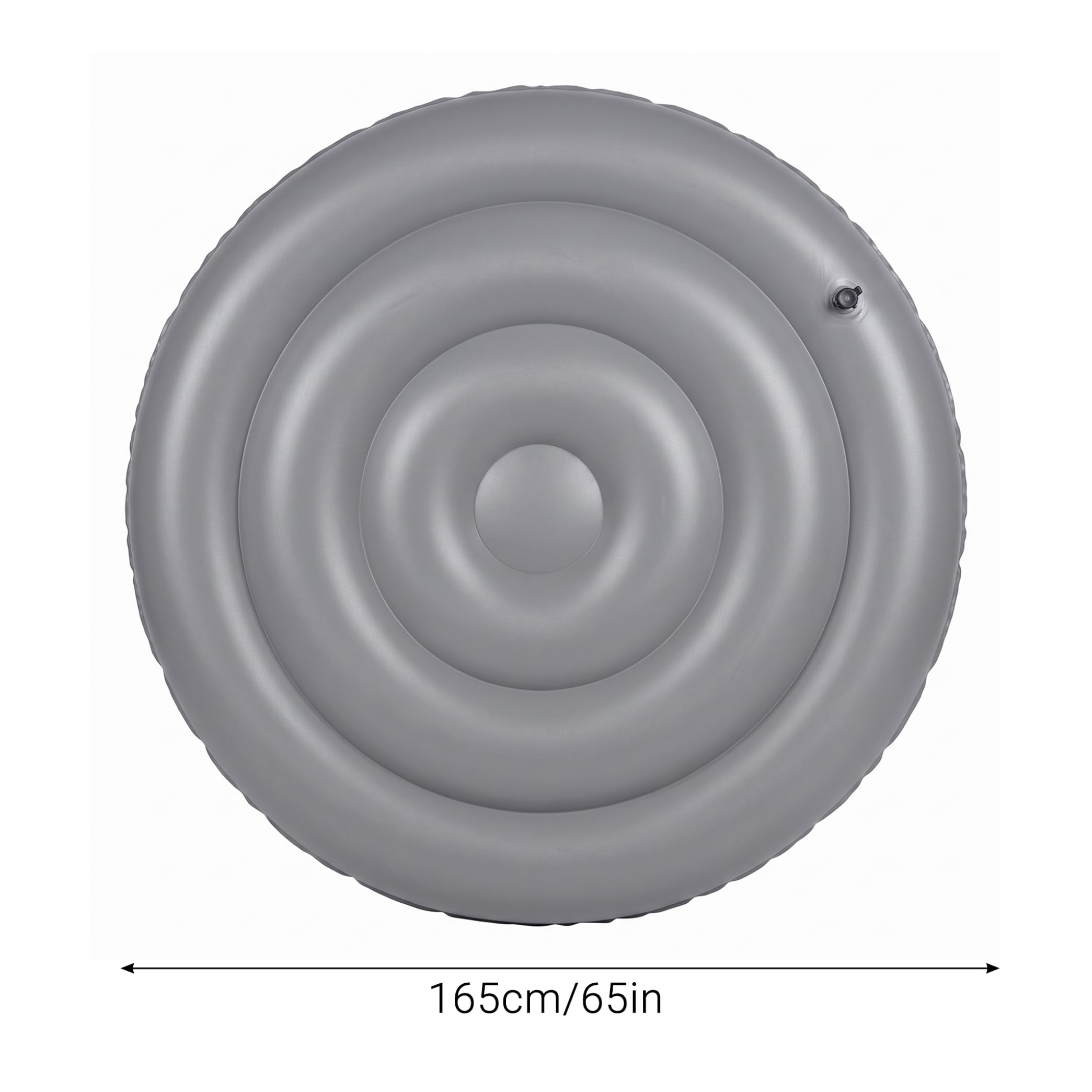 Copertura rotonda per vasca idromassaggio, protezione UV antipolvere per vasca idromassaggio, ricambio grigio, 165 cm / 64.96in