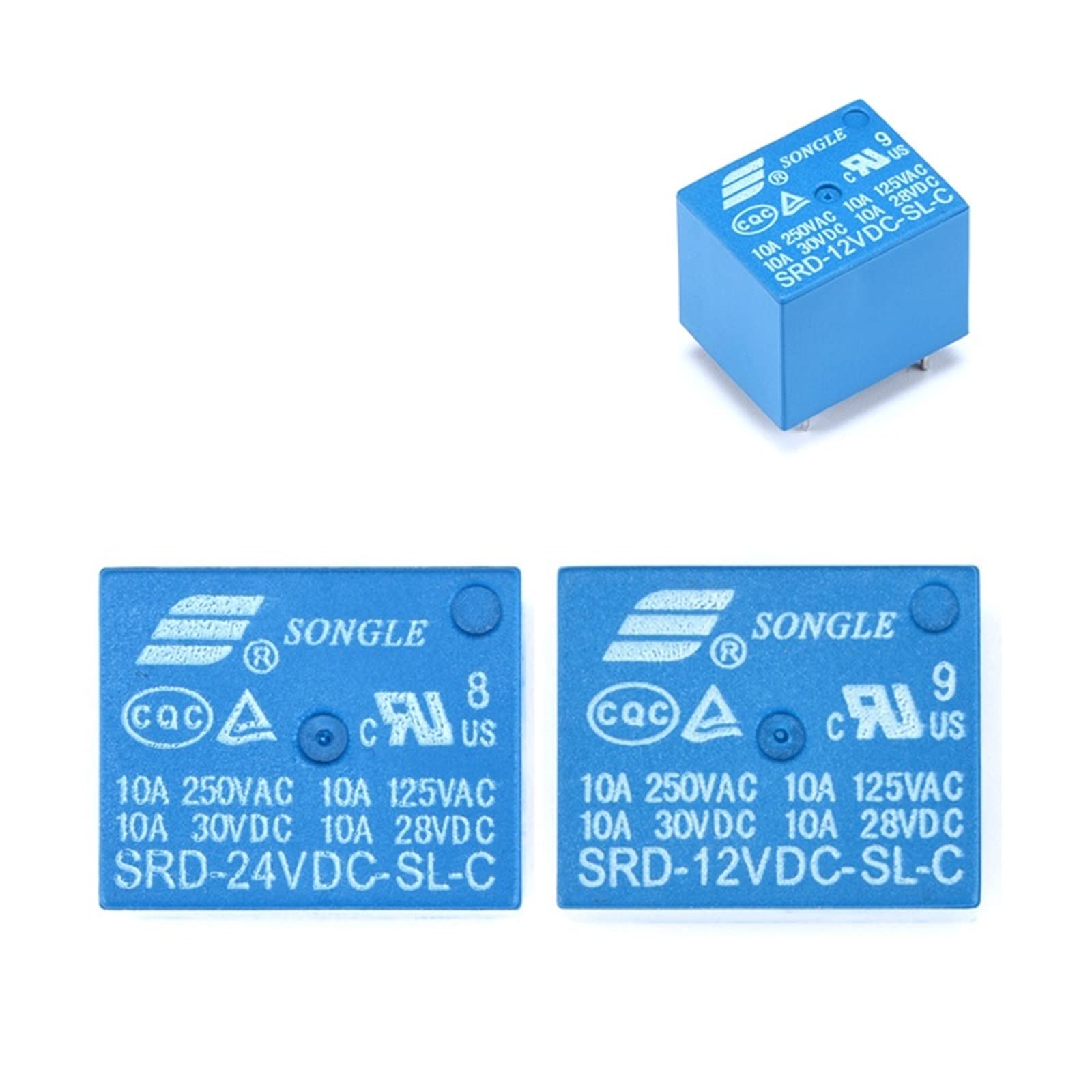 Relais de puissance 12V SRD-12VDC-SL-C T73 pour circuit imprimé PCB 10A 5 broches