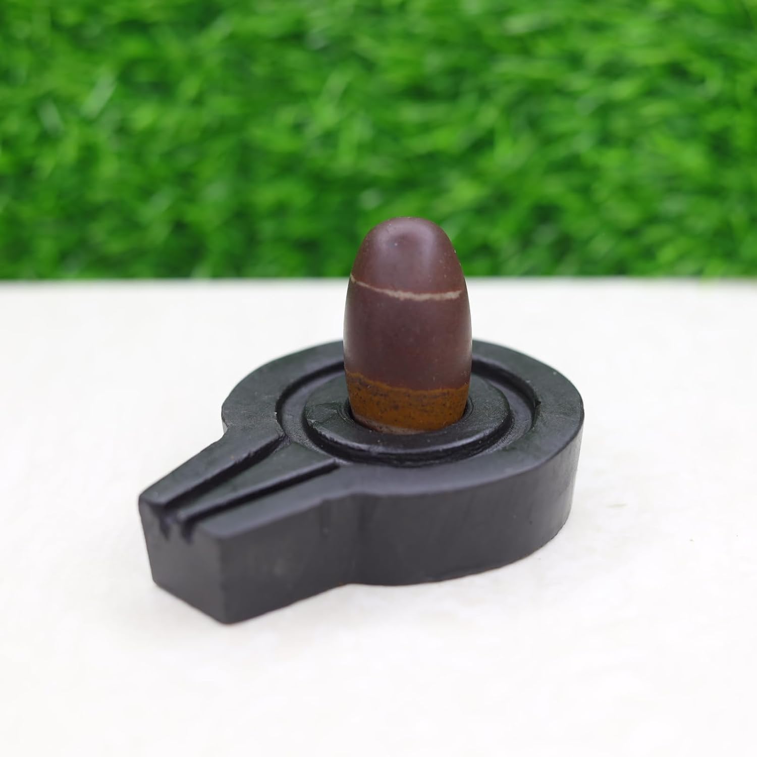 Original Narmadeshwar Shivling with Jaladhari for Home Puja Religious (1.5 Inch Shivling - 3 Inch Jaladhari) (Shivling & Jaladhari)-image-23