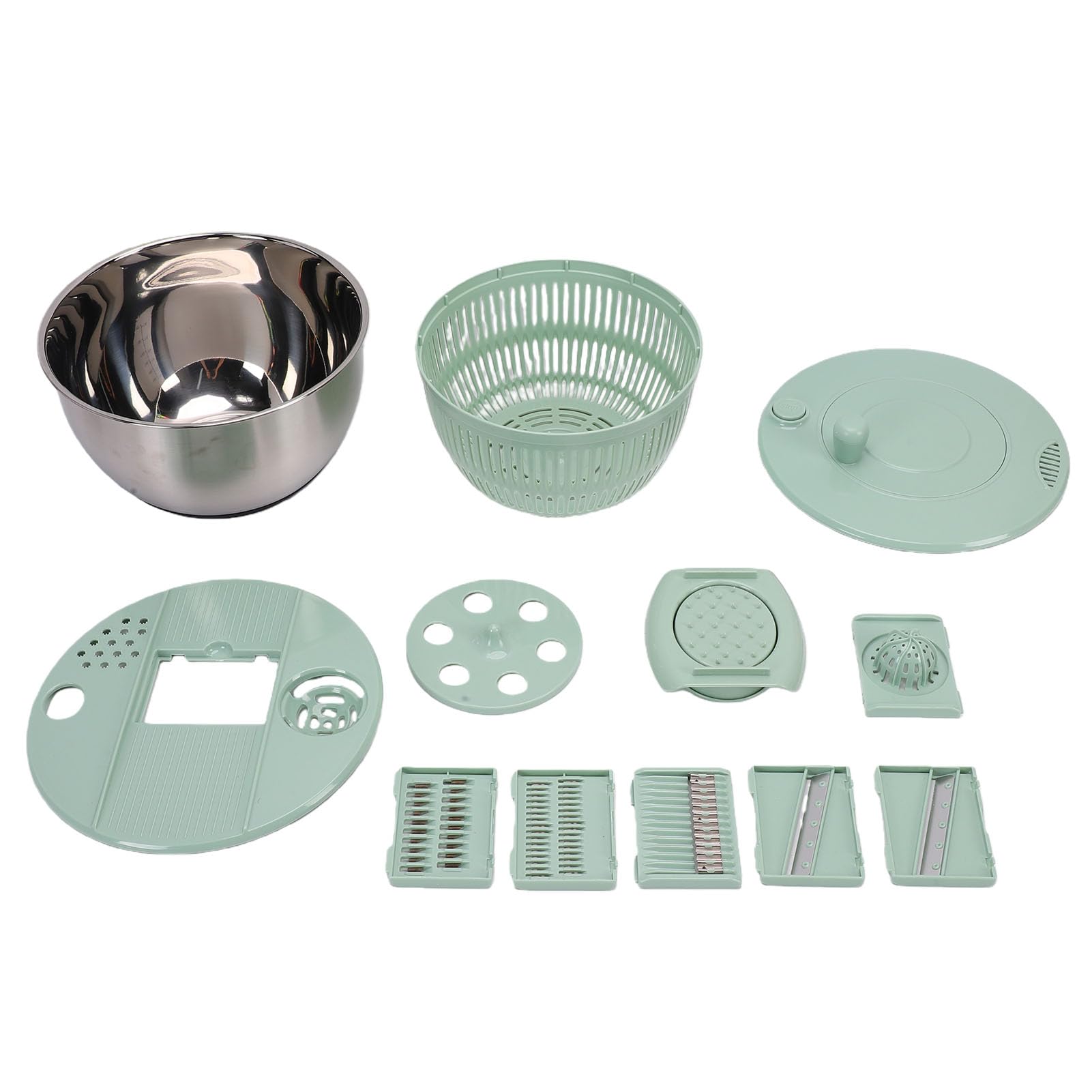 Generic Disidratatore Multifunzionale per Insalata di Verdure, Utensile da, Affettatrice Efficiente per la Casalinga, in Plastica, Dimensioni Compatte, Acciaio Inossidabile, 1 unità