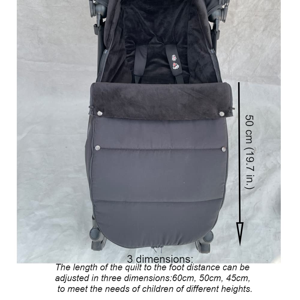 Chancelière Universelle pour Poussette Accessoire pour Poussette Compatible avec Les poussettes Babyzen YOYO YOYO2(Noir Noir)