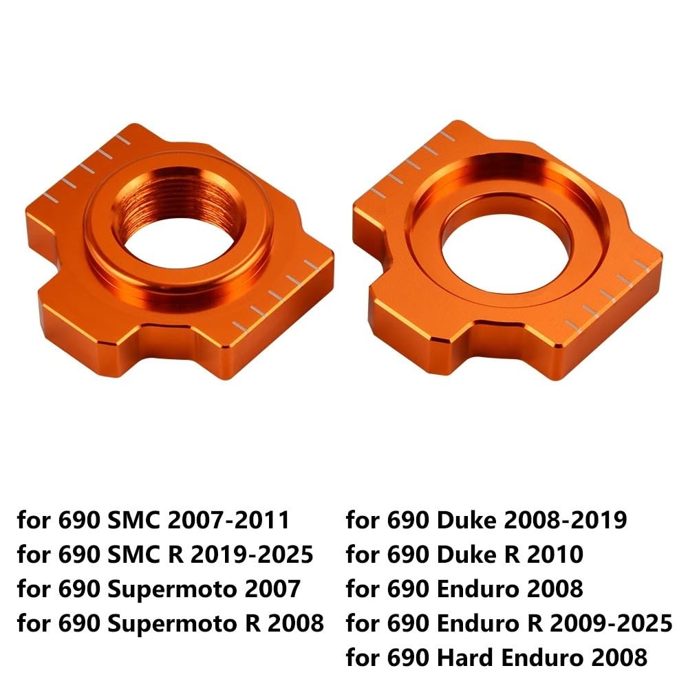 Tendicatena Adatto per 690 Adatto per SMC R 690 Adatto per Enduro Adatto per 790 Adatto per Duke 890 Regolatori catena blocco asse Singola velocità tendicatena(For 690)