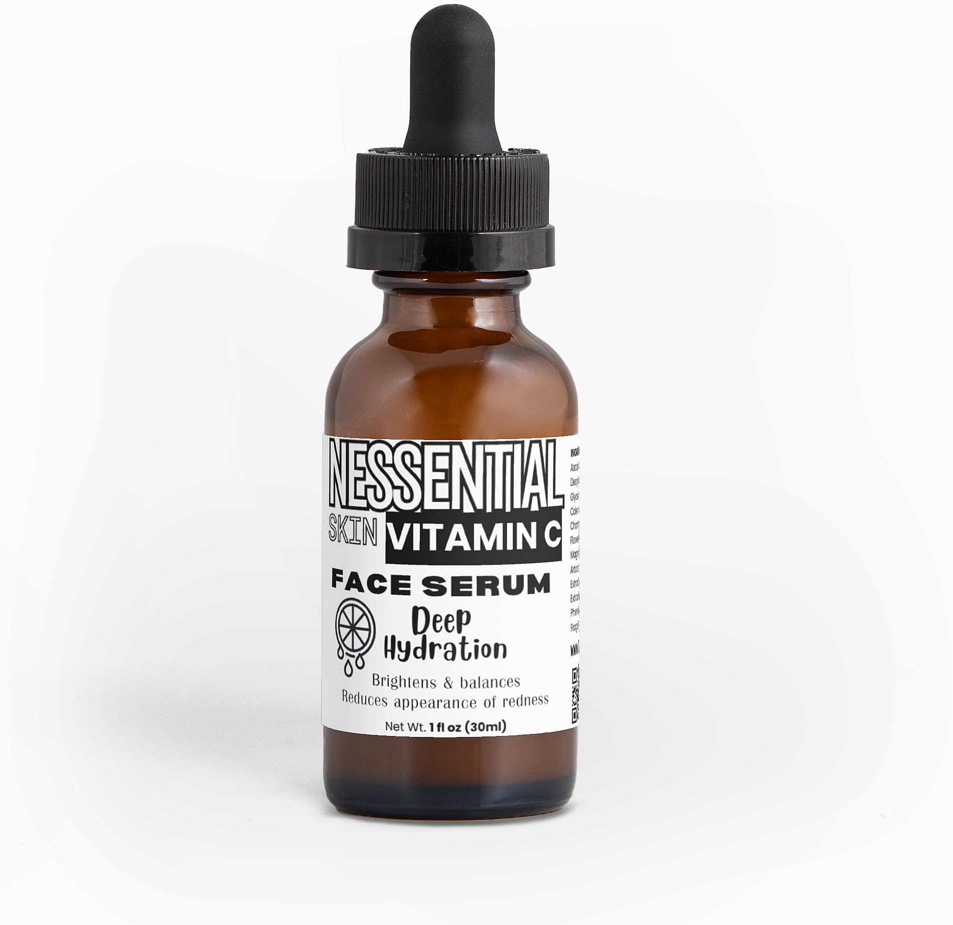 Vitamin C Face Serum, Deep Hydration, 1 fl oz, Brightening & Anti-Aging with Magnesium Ascorbyl Phosphate, Ferulic and Ascorbic Acid