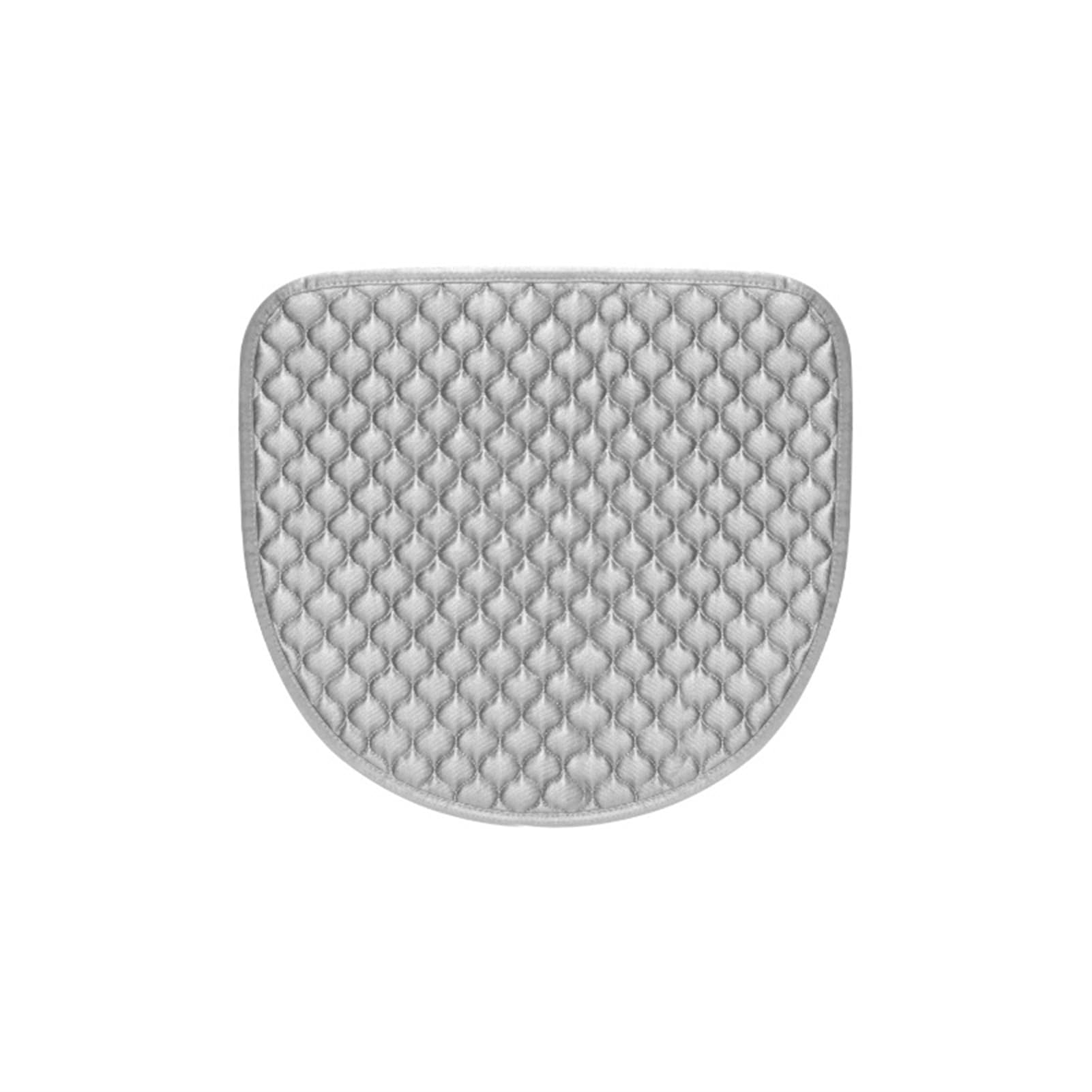 Lot de 4 Coussins de Chaise Antidérapants Demi Cercles Galette de Chaise Confortables et Lavables pour Salle à Manger Cuisine, Gris, 44 x 41 cm