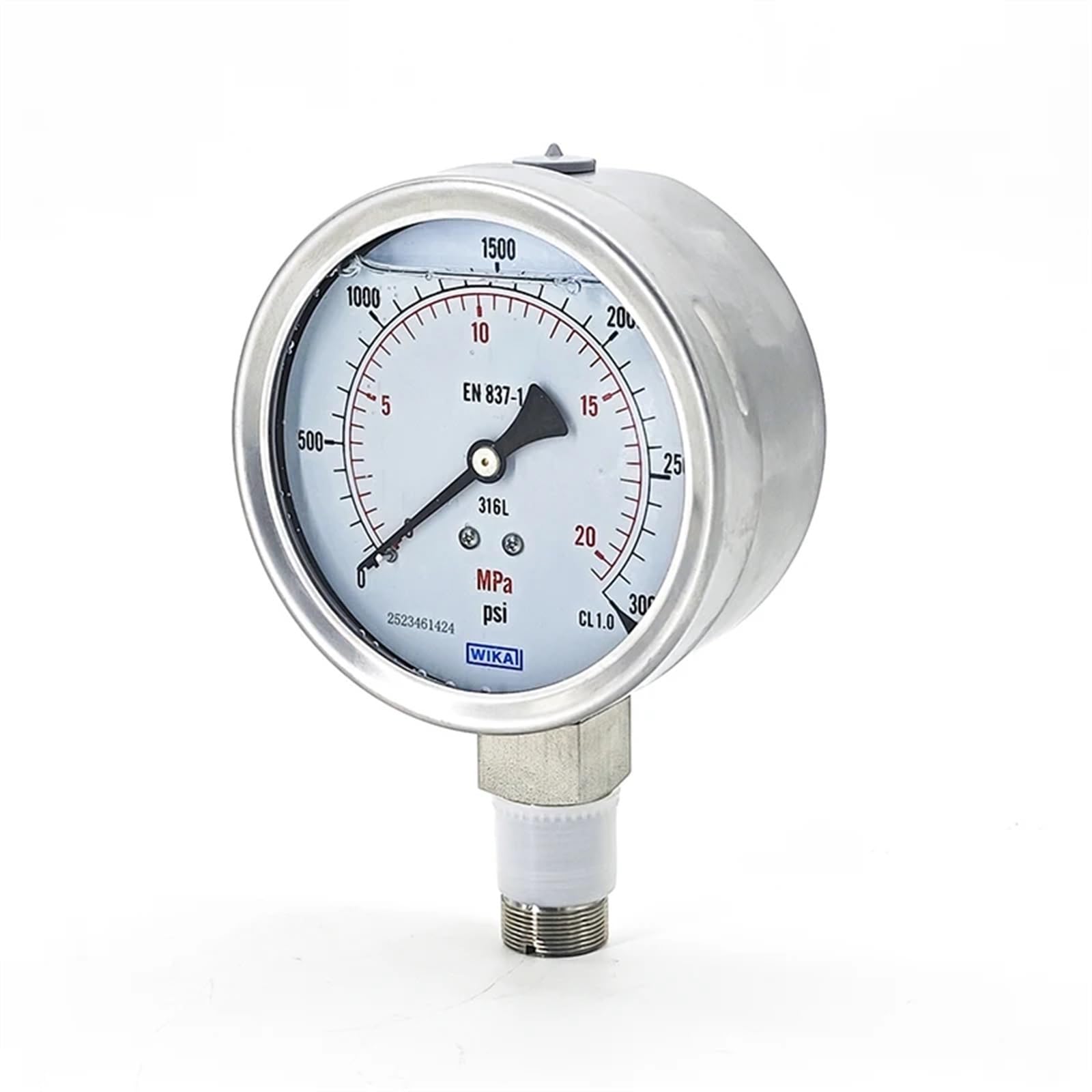 Manómetro de acero inoxidable WIKA 233.50 Manómetro de membrana de choque(Dial size 160 mm,0-6Mpa)