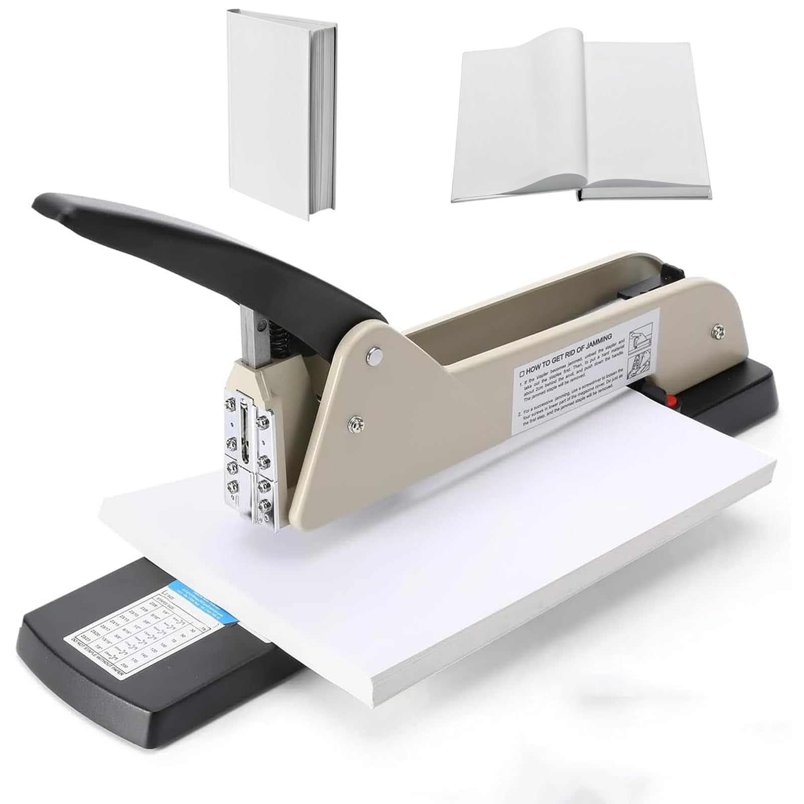 Cucitrice a braccio lungo, capacità 210 fogli, gola profonda 25 cm, guida per carta regolabile, ideale per compiti, progetti artigianali, piani di lezione e rapporti