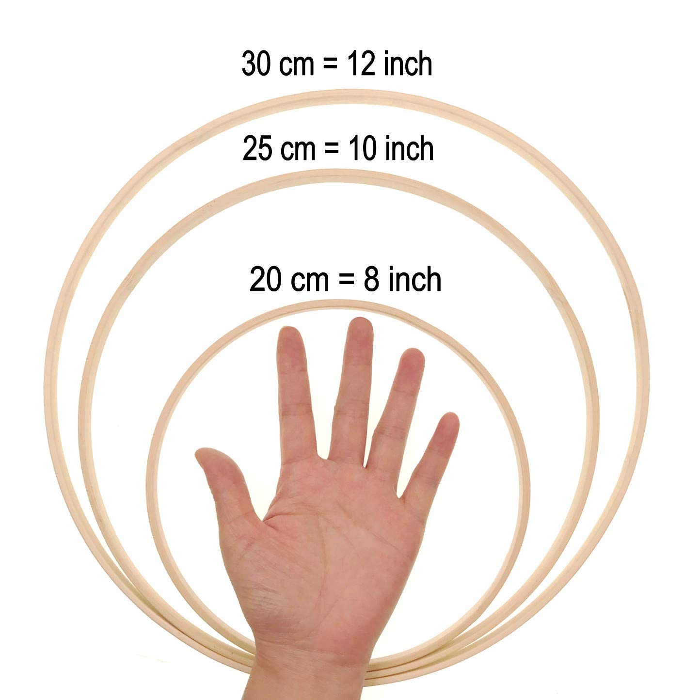 JZK 10 x Groe Bambus Reifen 30cm Holzreifen fr Makramee-Handwerk, Holz  Traumfnger-Reifen, Blumenkranz Ring, Wandbehang Handwerk Dream Catcher  Holzring : Amazon.de: Kche, Haushalt & Wohnen