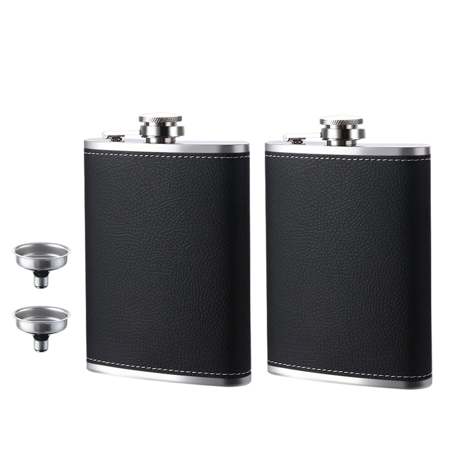 Hip Flask, 2 Pack 8oz Stainless Steel Flask with Funnel, Portable Flask for Camping Hiking Outdoor Adventures, Social Gatherings and Gift Giving