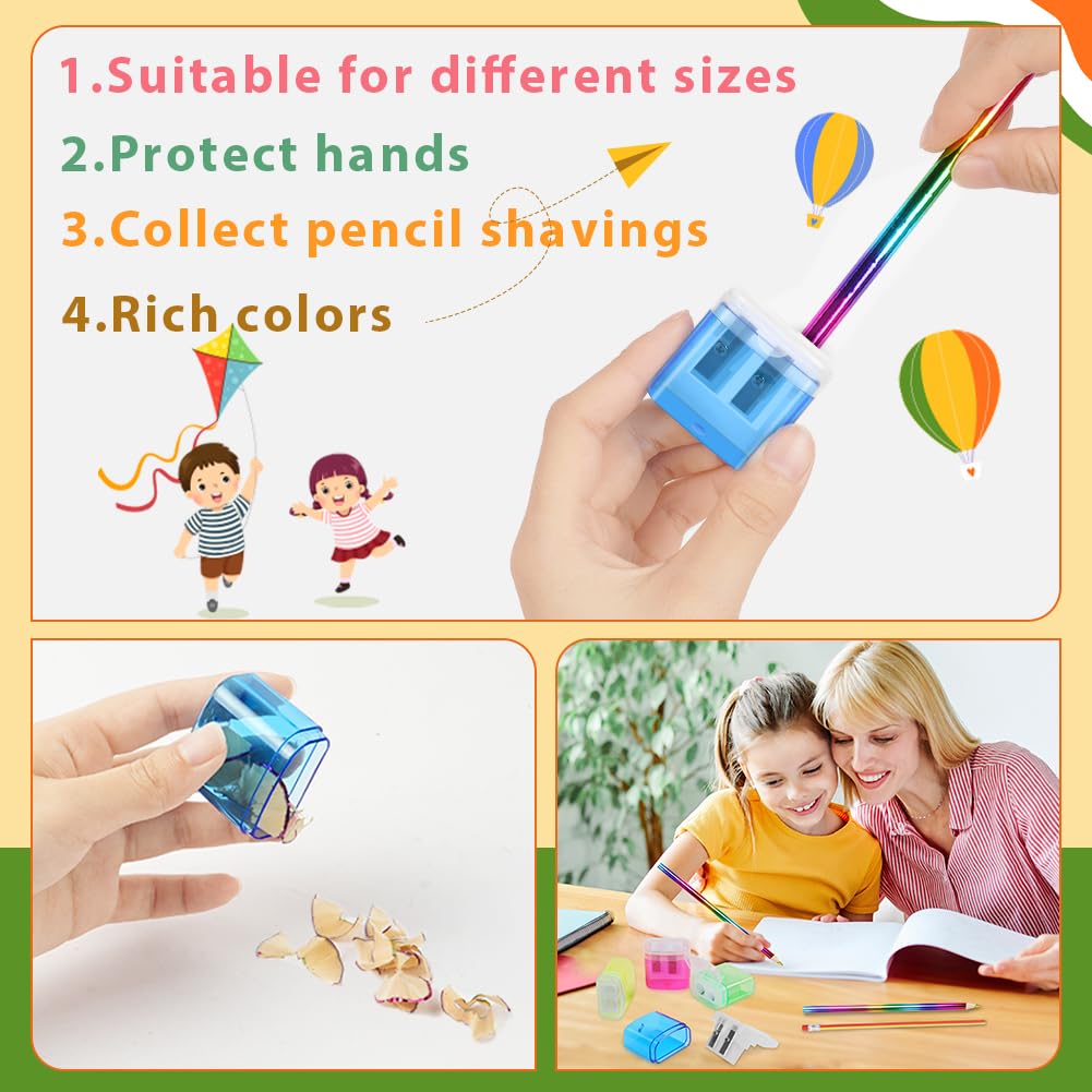 AUAUY 27 Pezzi Set Materiale Scolastico Simpatico - Matite Flessibili, Quaderni, Temperamatite, Gomme - Regalo Rientro A Scuola Per Bambini - 2