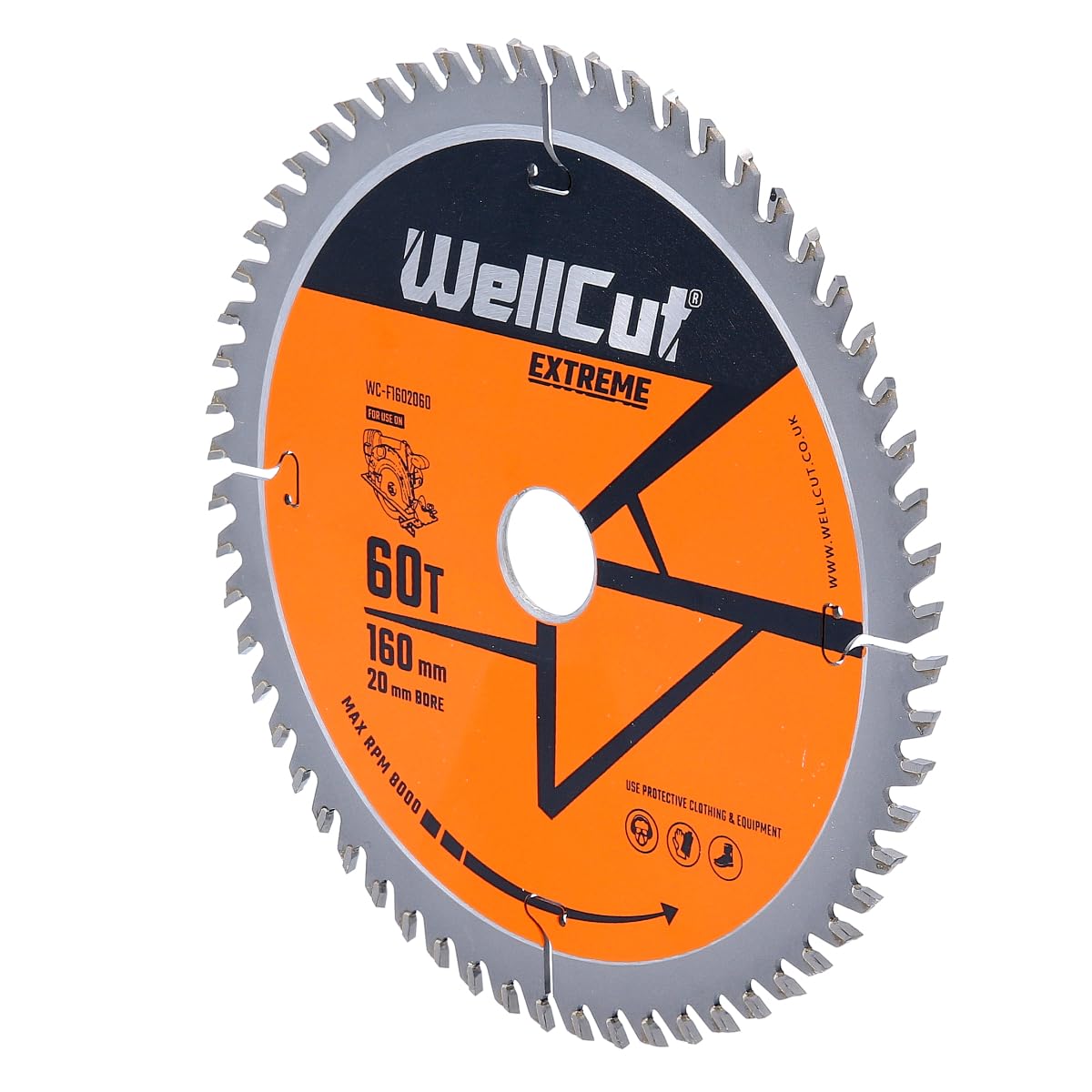 WellCut TCT Lot de 10 lames de scie 160 mm x 60 dents x 20 mm pour Festool