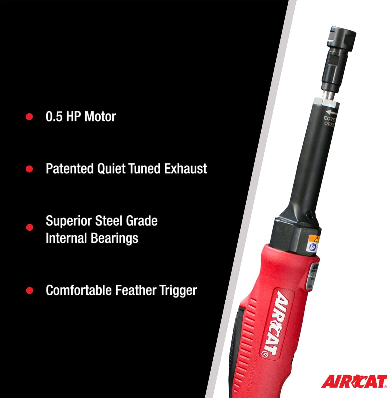 AIRCAT Pneumatic Tools 6210: .5 HP Composite Extended Straight Die Grinder 22,000 RPM