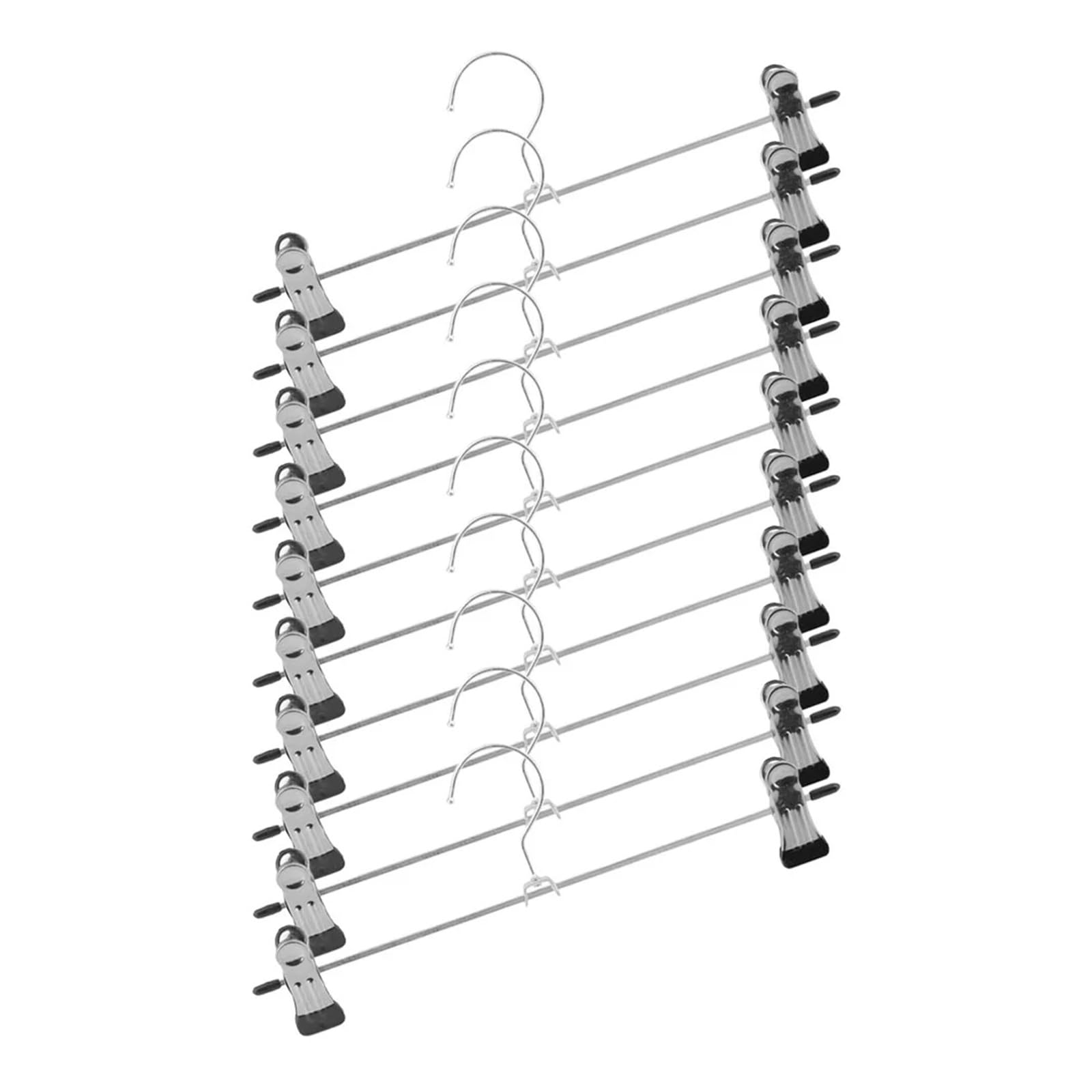 KFGISD, 10pcs Dress Hanger Multi Functional Pants Rack Stainless Steel Trouser Clip Skirt Hangers Closet ，Hangers