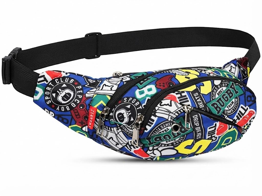 PAVILONN Waist Bag Fanny Pack Waist Pouch Belt Bag Hip Bag Travel Running Sports Multipocket Mobile Phone Holder Adjustable Zipper Lightweight Unisex Men Women Cycling Hiking Trekking-image-46