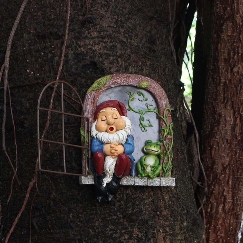 YARNOW Statua Da Giardino in Resina Decorativa Di Nani Addormentati Per Arredamento Casa e Giardino
