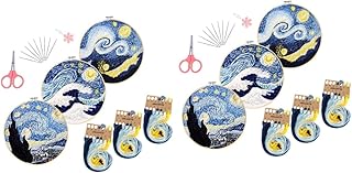 ABOOFAN 2 Conjuntos De Kit De Bordado Para Kit De Tricô Artes E Ofícios Para Adultos Kit De Bordado Com Agulha Estrelada Kits De Bordado Para Adultos Iniciantes Costura Bordado Bordado