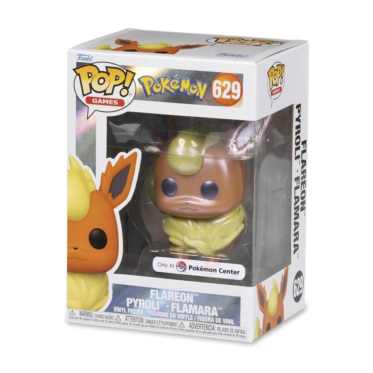 Funko Pop! Games: Pokémon - Flareon (Pearlescent Pokémon Center Exclusive) #629