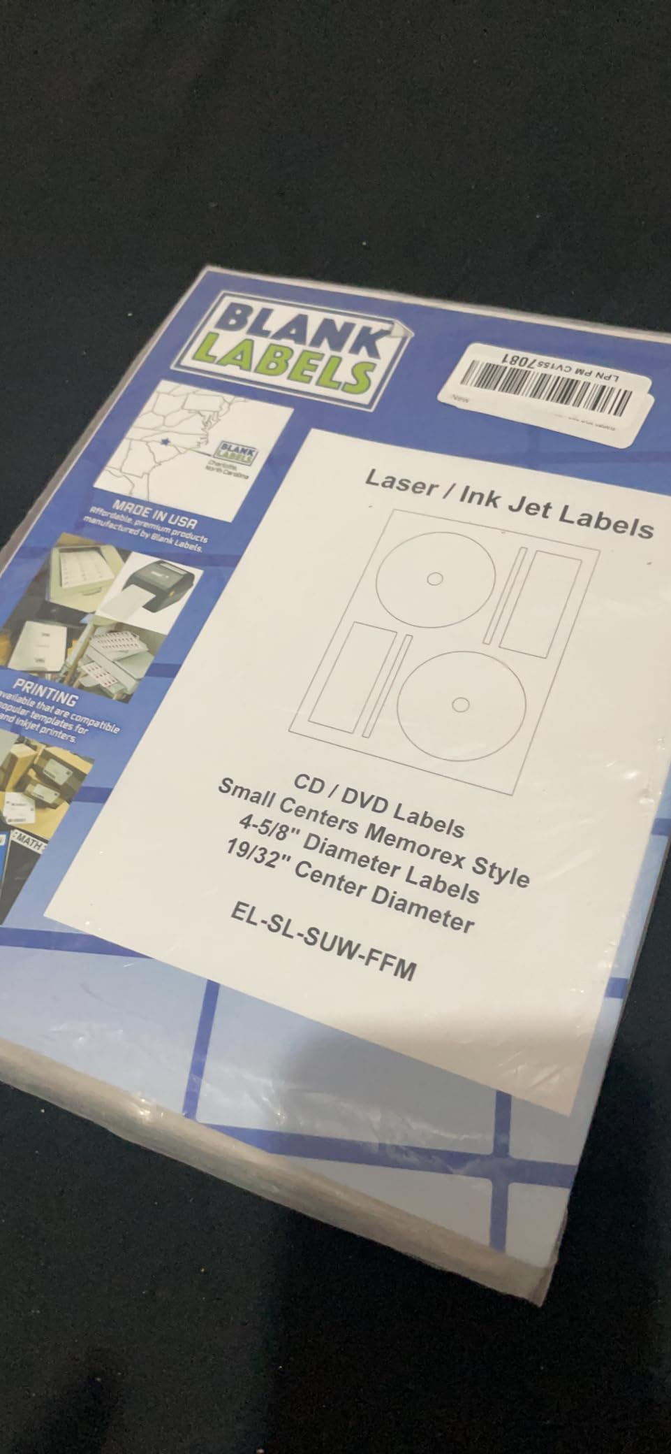 Amazon.com : Blank Labels CD/DVD Labels - Memorex Full Face Compatible ...