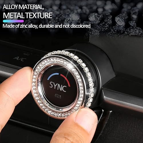 Miniatura 5 de Accesorios brillantes para automóvil para aire acondicionado, perillas de aire acondicionado, tapas decorativas de cristal para control de aire
