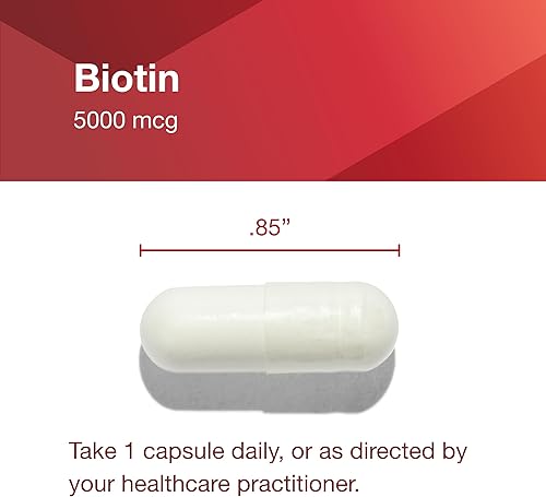 Miniatura 7 de PROTOCOL FOR LIFE BALANCE Biotina 5,000mcg - Suplemento de vitamina B7 - Soporte para el cabello, la piel, las uñas - para el metabolismo de