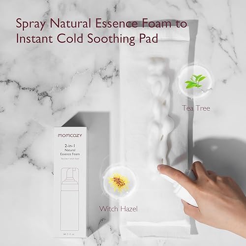 Miniatura 3 de Momcozy Espuma refrescante de esencia natural posparto, 2 en 1, árbol de té de hamamelis, espuma de tacto suave para maternidad, mujeres, madres,