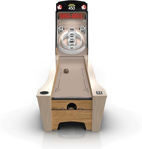 Miniatura 2 de Skee-Ball Juego de máquina de mesa arcade para sala de recreación en el sótano del hogar, diversión clásica nostálgica premium y nostálgica de rollo