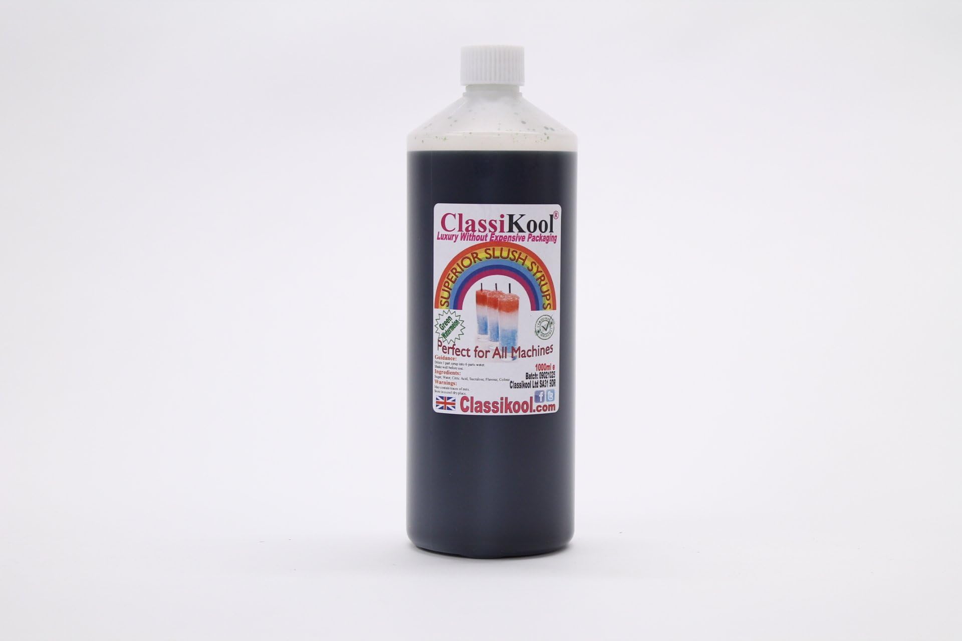 Classikool 1 Litre Green Slush Syrup - Pick Your own Flavour (Vanilla)