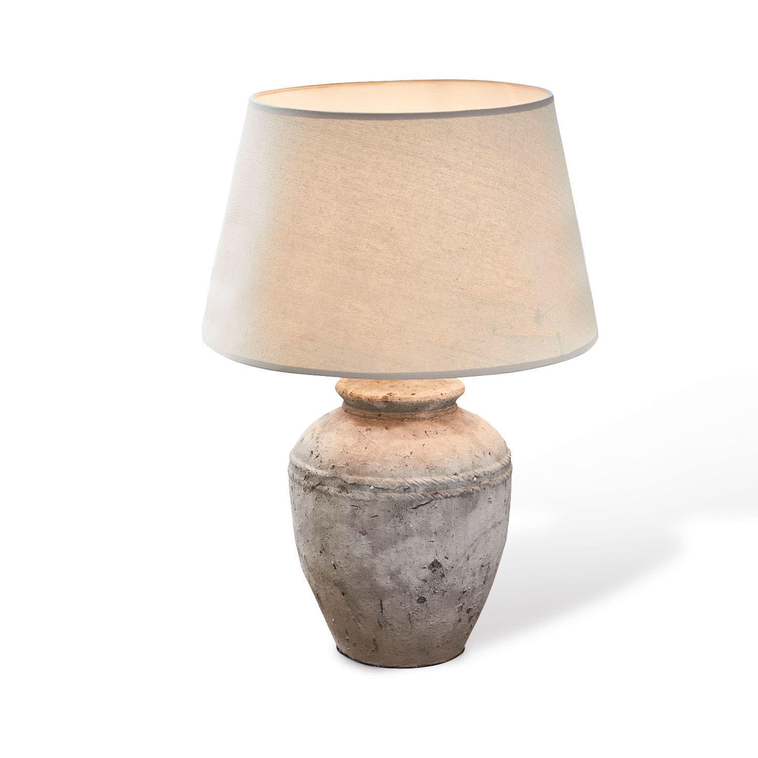 Loberon Tischlampe Mosnay - beige/antikgrau