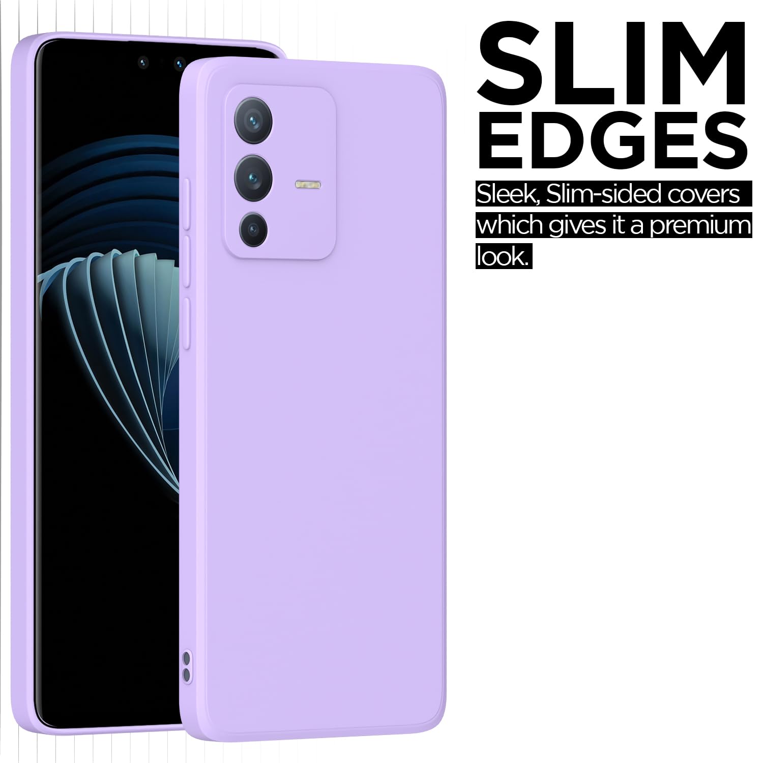 Vivo V23 Pro Case - Purple Silicone Bumper -6