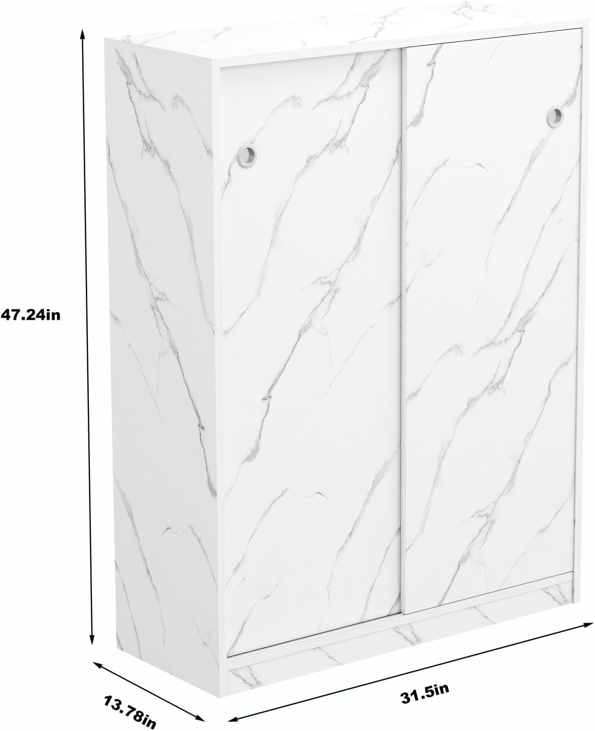 Farmhouse Vintage Shoe Cabinet with Sliding Door, Stylish Storage Solution for Entryway, Hallway, and Foyer - Space-Saving Organization and Rustic Decor