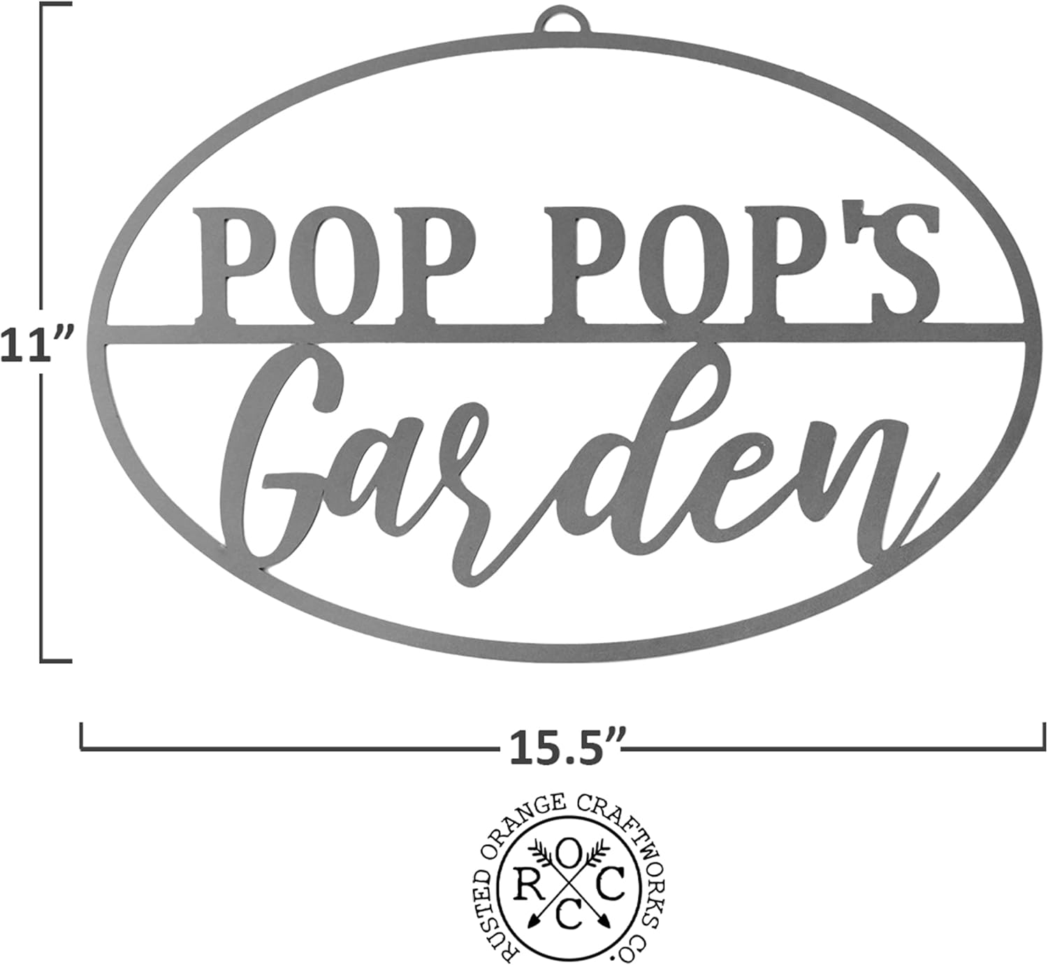 Garden Oval for Him (Pop Pop's) -Garden Signs Decorative Outdoor -Yard gifts for men -Outdoor Signs -Gifts for gardeners men -fathers day yard plaque -Gardening Signs