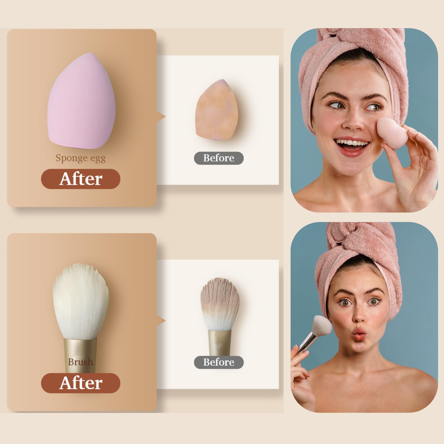 ALTINSOY Makeup Brush Cleaner Machine - Electric Cosmetic Brushes Cleanser - Automatic Cleaning Tool - Fast Wireless Makeup Brush Washing - Gifts For Women - Makeup Brush Holder - Sponge Cleaners