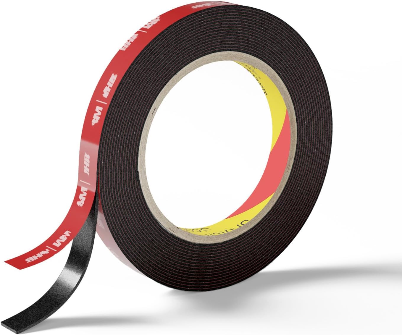 Double Sided Heavy Duty Tape, 15.42 FT × 0.5 in Mounting Adhesive Foam Tape Waterproof High Temperature Resistant for Automotive LED Strips Home Office Decor Indoor Outdoor