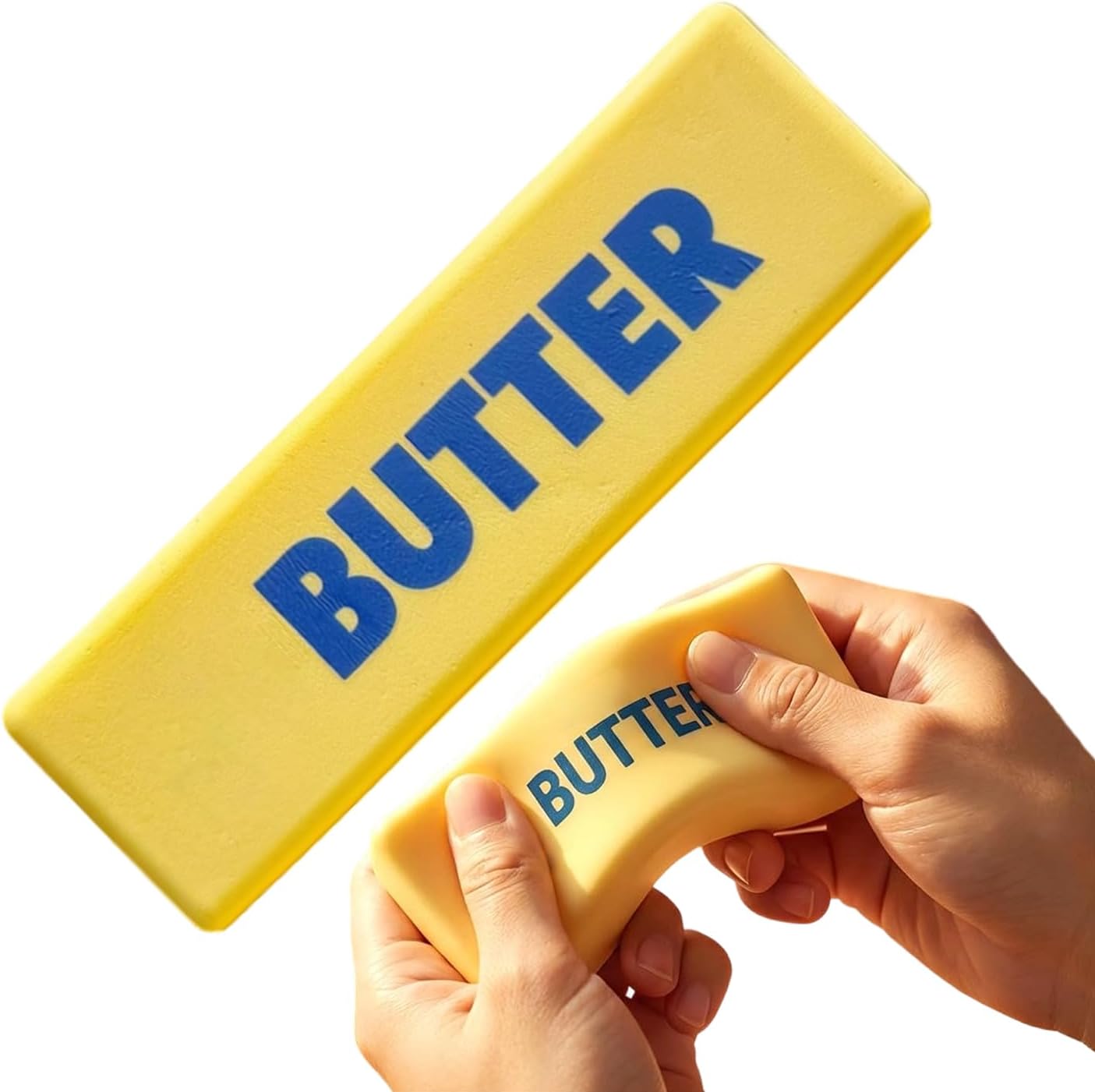 Butter Squishy - Buttery-Soft Slow-Rise Texture, Pocket-Friendly Design, Squishy Fidget Toys, Butter Squeeze Stress Ball, Sensory Squeeze Toy for Travel, School, or Dorm Use