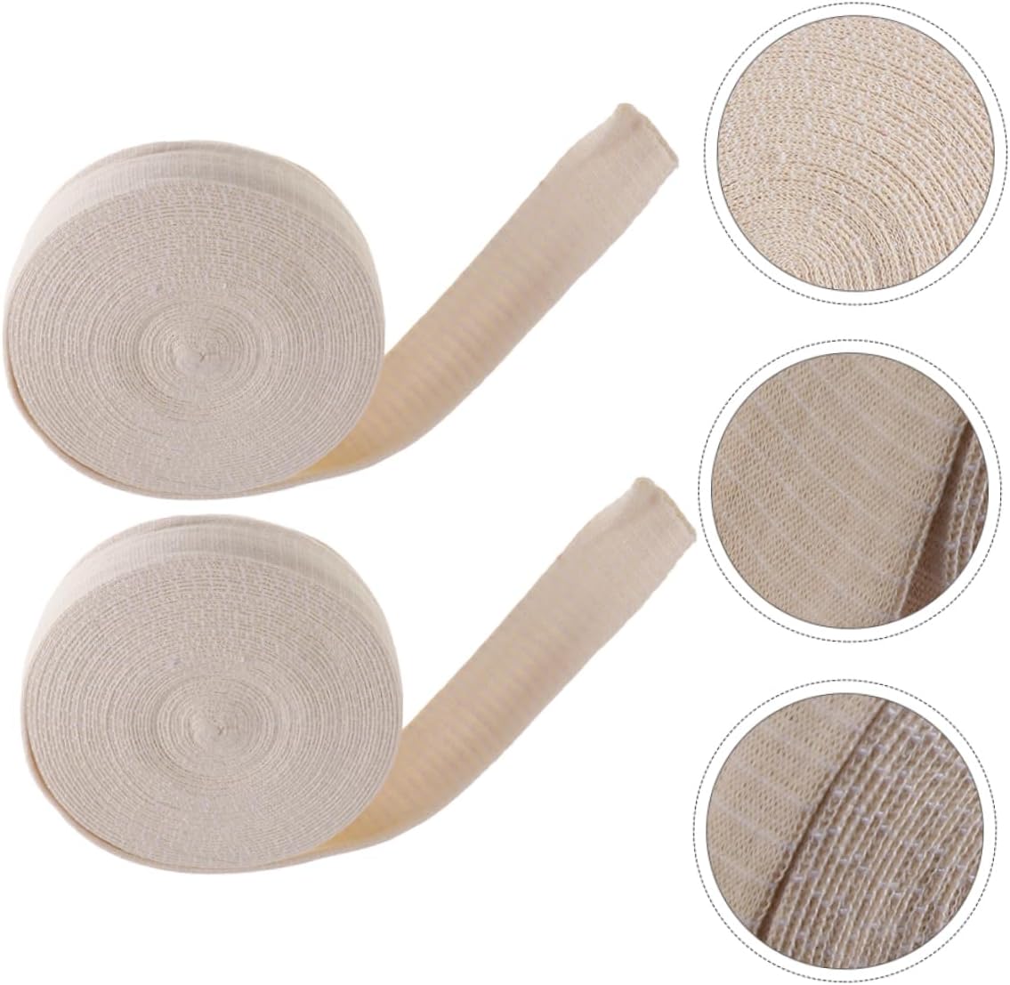 FRCOLOR 2rolls Tubular Cotton Stockinette Bandages for Comfortable Skin and Dressing Securing for Wrists Elastic Wrap