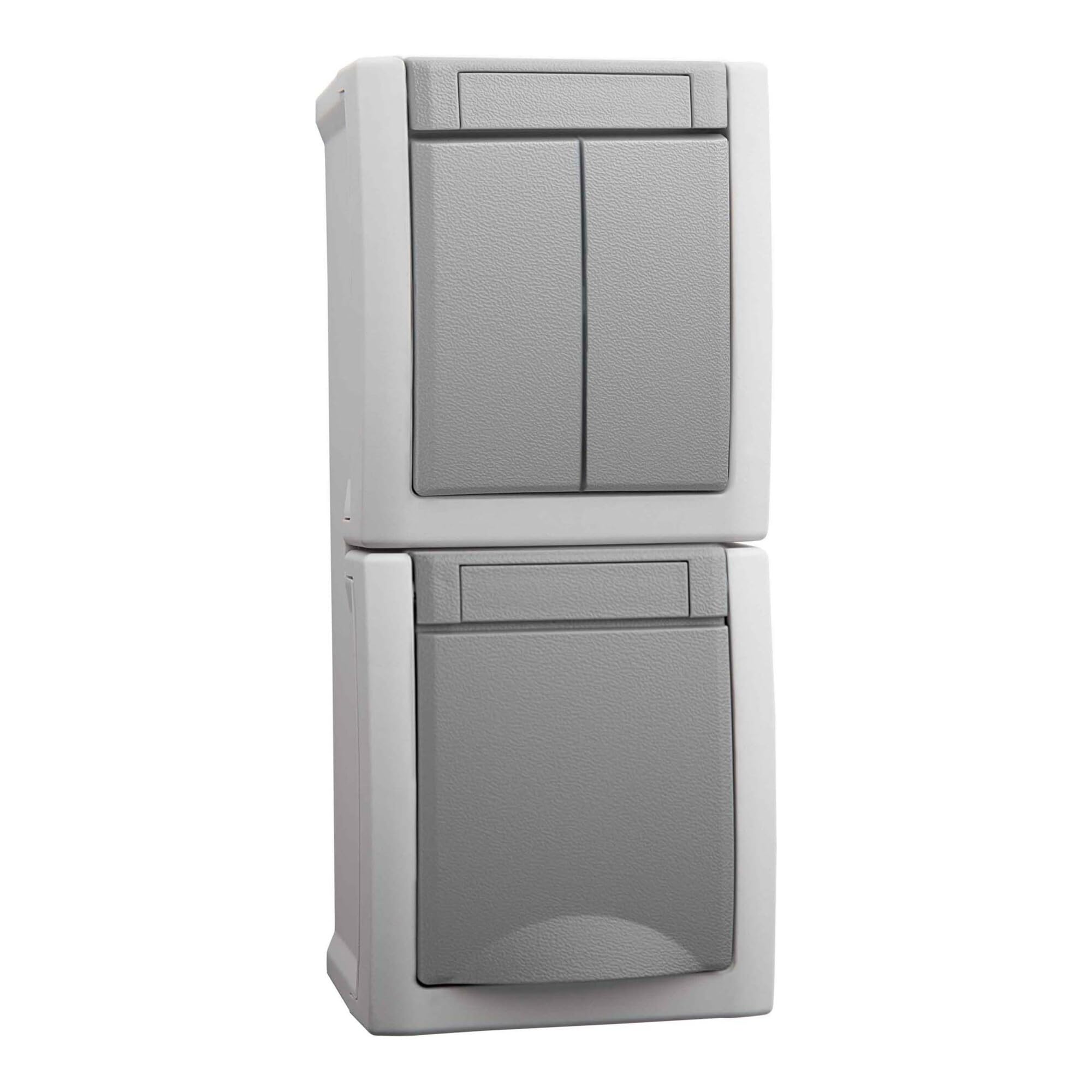 Prise de courant Schuko en saillie gris pour ajouter une alimentation murale