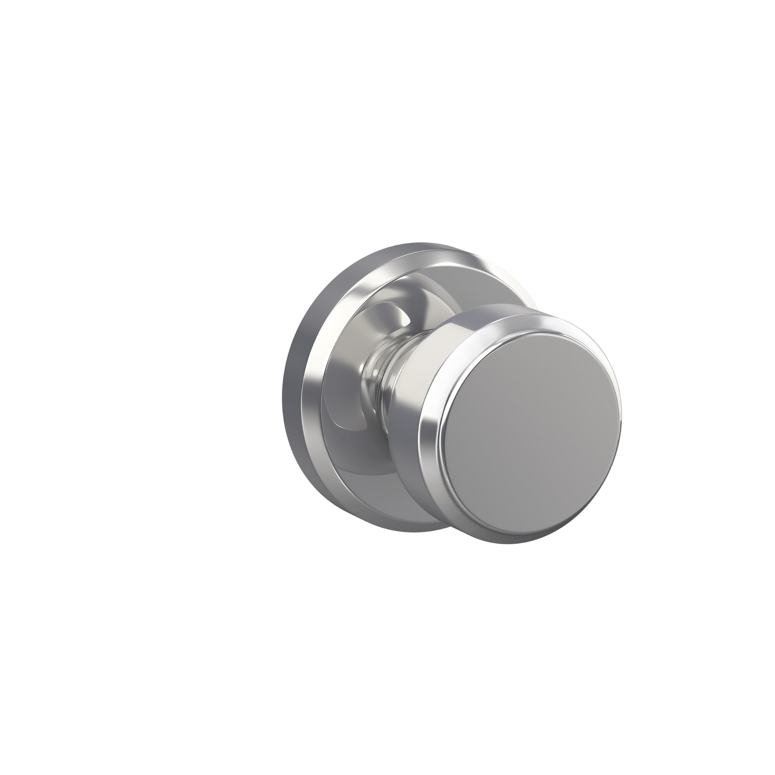 SCHLAGE Bowery Non-Turning Dummy Door Knob, Greyson Trim, Bright Chrome
