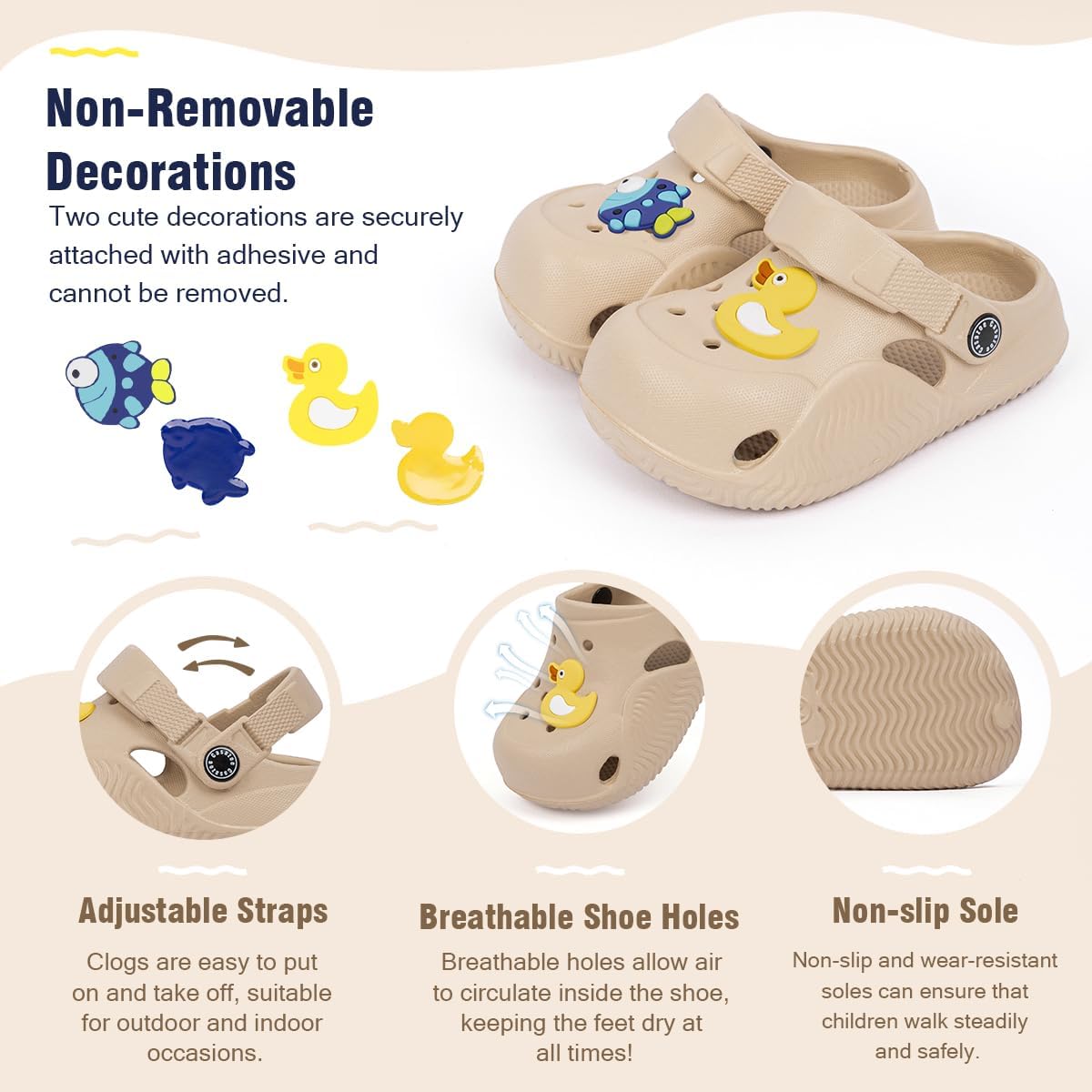 Casazoe Toddler Boys Girls Garden Clogs Kids Slip On Water Sandals Lightweight Summer Beach Pool Slipper Infant Children Outdoor Swimming Slides - Image 6