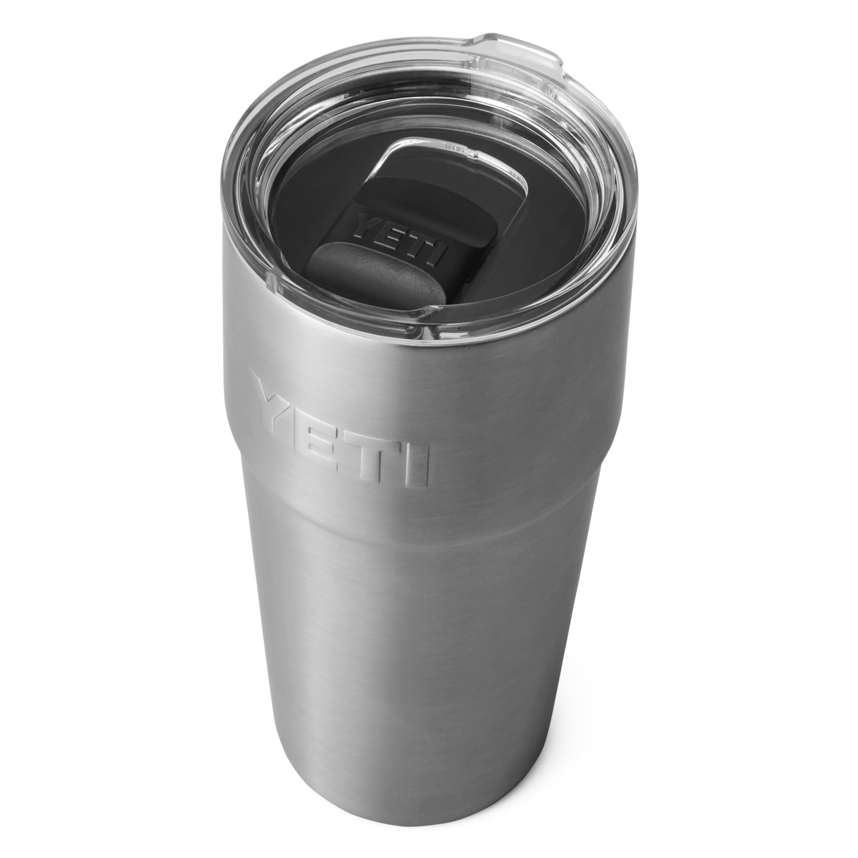 YETI Rambler 20 oz (591 ml) Stackable Cup with Removable Magslider Lid, Stainless Steel Vacuum Insulated Coffee Cup, Stainless Steel