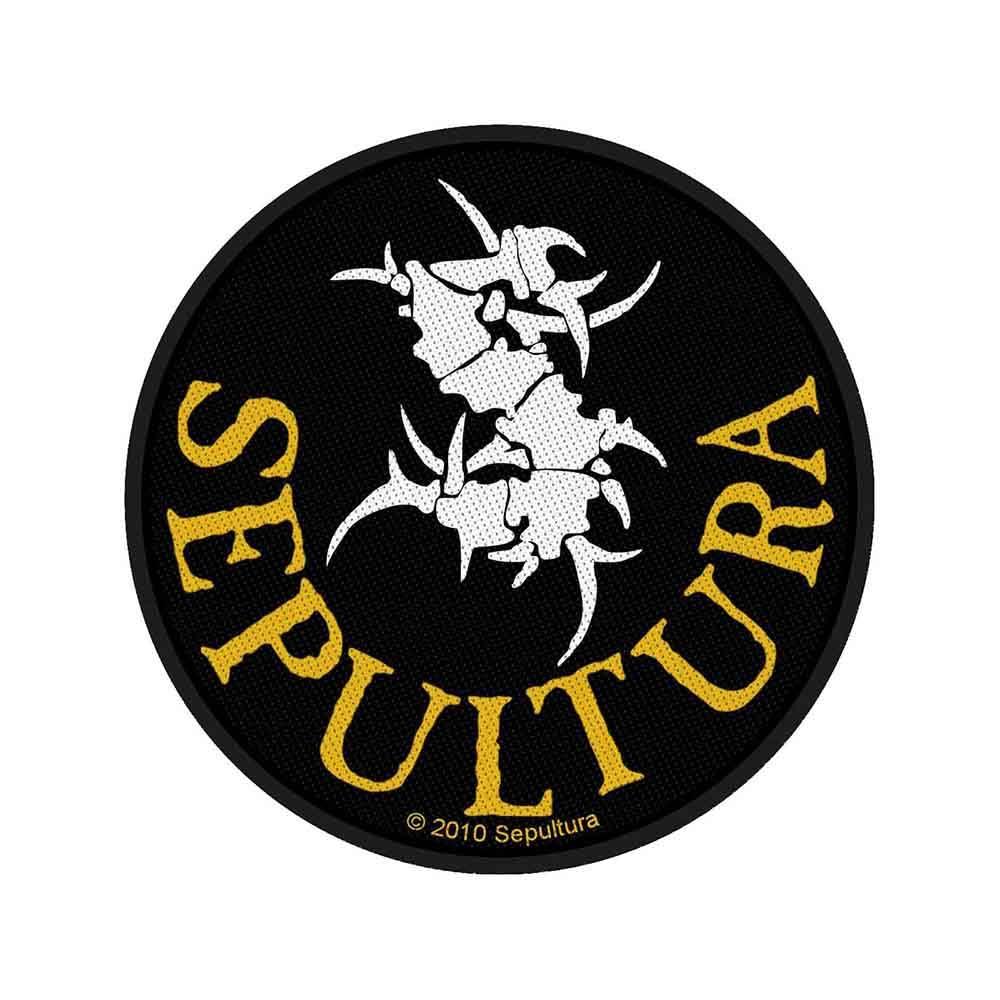 Sepultura Patch Sepultura Circular Band Logo Official Black Woven Sew on One Size