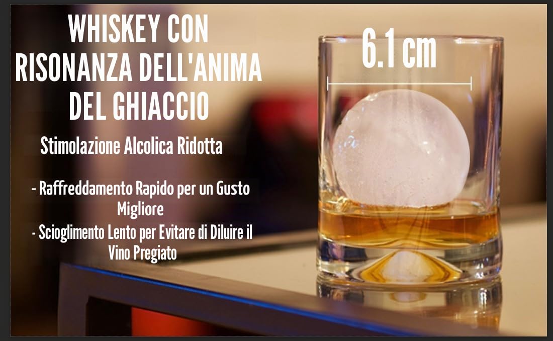 VEVOR Kit Pressa per Ghiaccio a Sfera in Alluminio Diametro 61mm, Stampo per Ghiaccio Sferico per Cocktail Whisky Cognac Bevande, Kit di Pressa per Palline di Ghiaccio da Bar in Alluminio Colore Rosso