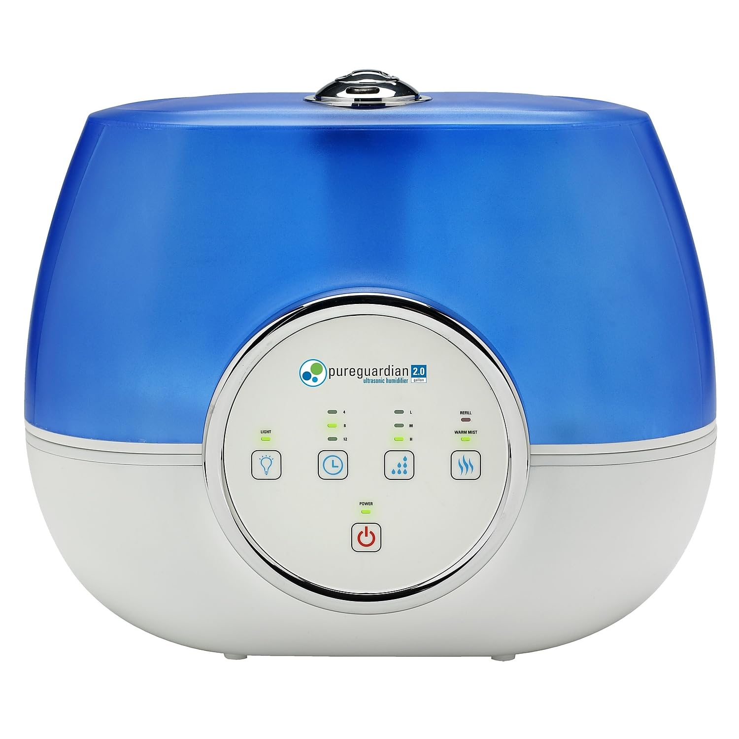PureGuardian H4810AR Ultrasonic Warm and Cool Mist Humidifier for Bedrooms, Quiet, Filter-Free, 120 Hr, 2 Gal Treated Tank Surface Resists Mold, Pure Guardian Humidifier with Essential Oil Tray