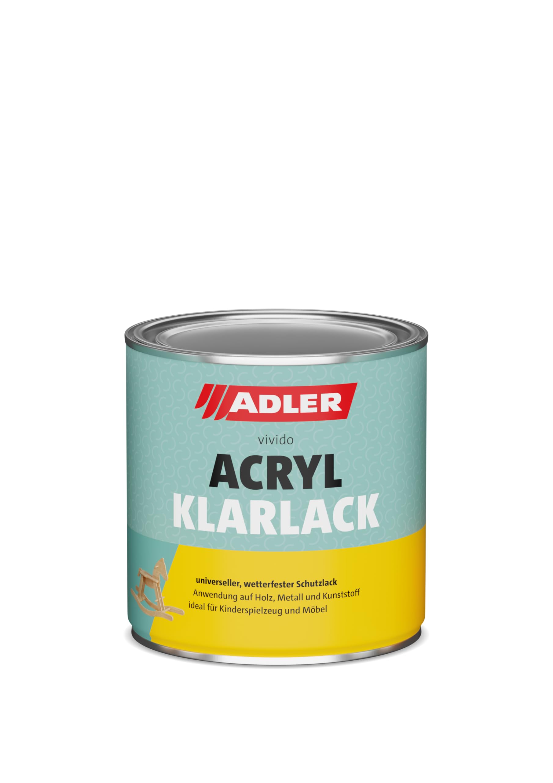 Vernis transparent acrylique ADLER Brillant 750 ml - Vernis acrylique avec effet d'apprêt, vernis de base et de finition pour l'intérieur et l'extérieur - bois, métal, plastiques