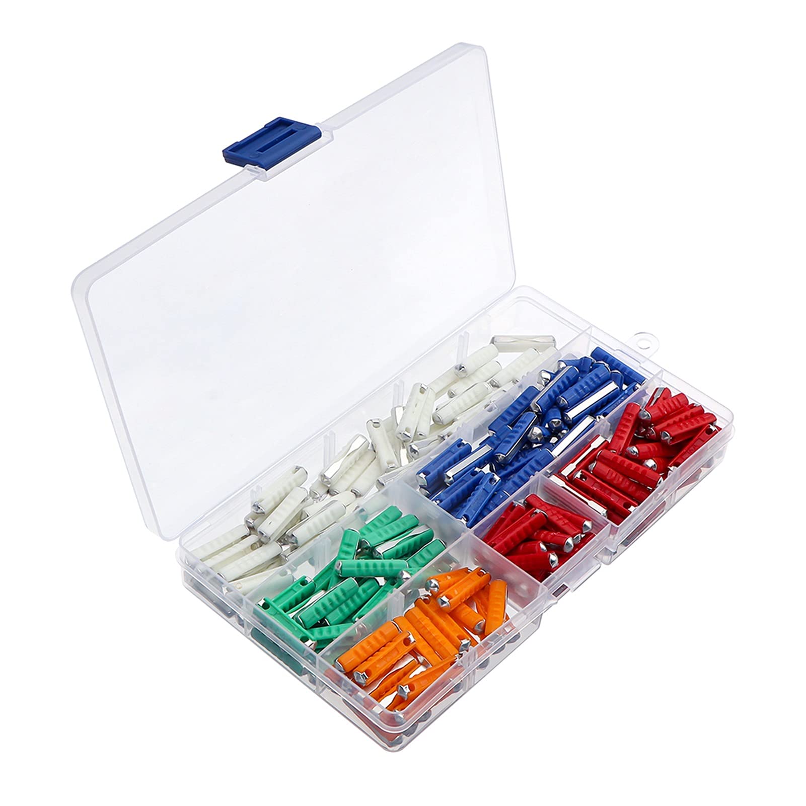 Cablaggio di protezione 200pcs fusibili for auto 5A 8A 10A 16A 25A diametro 6mm universale automobilistico for fusibili a lama for auto vintage vecchio stile auto Continental
