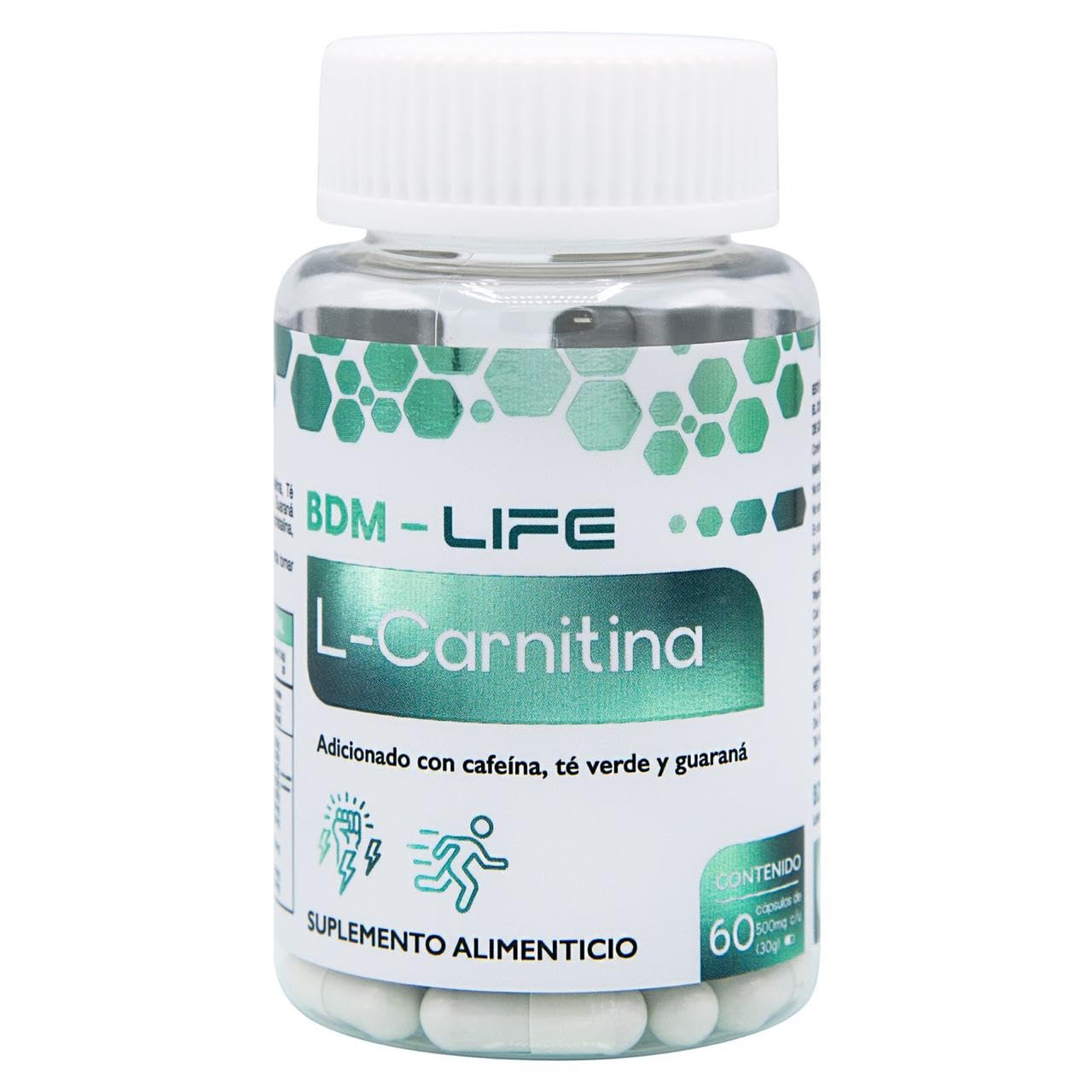 l carnitina + cafeina BDM-LIFE L-Carnitina con Cafeína, Té Verde y Guaraná, Energía y  Metabolismo, Suplemento Alimenticio, 60 cápsulas : Amazon.com.mx: Salud y  Cuidado Personal