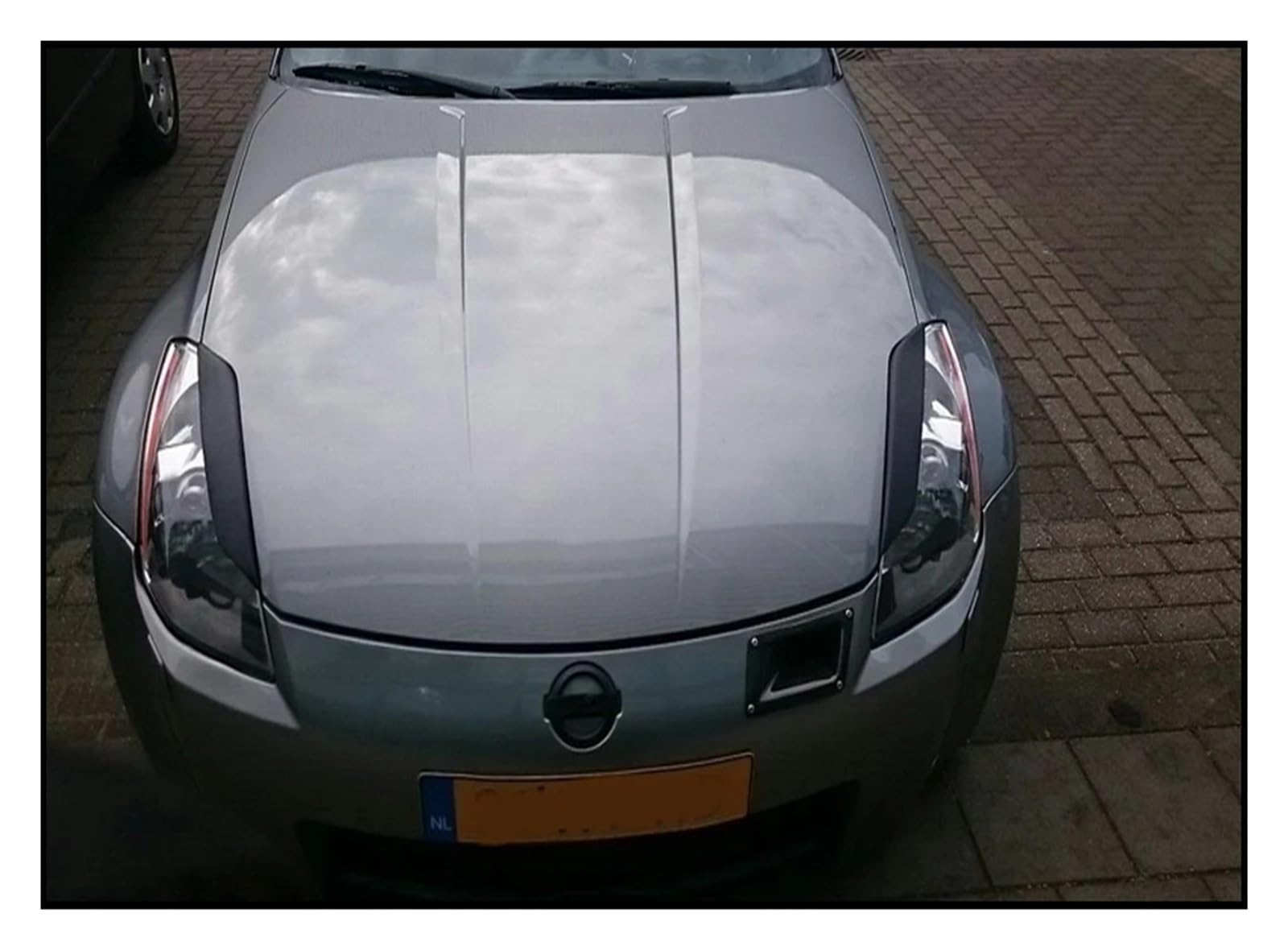 Styl JDM lampa do brwi powieka przedni reflektor naklejka na pokrywę, Compatible With Nissan 350Z 2003-2006 350Z Z33