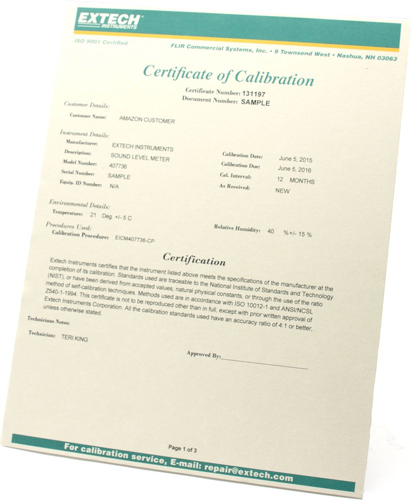Extech IRT500-NISTL Dual Laser IR Thermal Scanner with Limited NIST