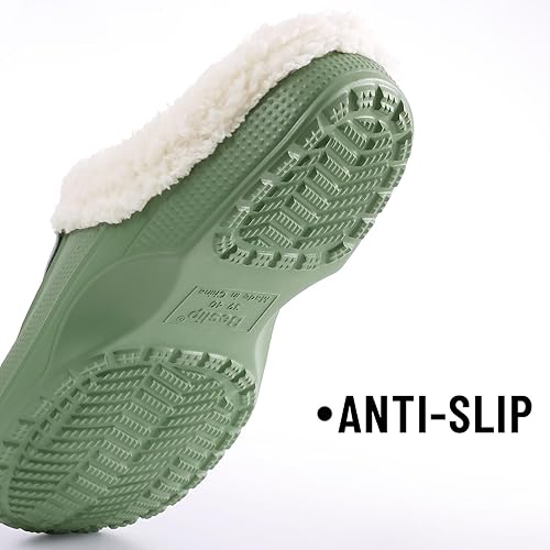 Miniatura 6 de Beslip - Zuecos clásicos forrados de piel, impermeables, para invierno, para mujeres y hombres, para interiores y exteriores