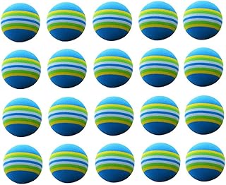 Kisangel 20pcs Ball Toy Party Favor Mini Training Balls Practicing Ball Indoor Practice Sponge Balls Rainbow Ball Foam Ball Indoor Child Hollow Ball Blue Practice Ball Training Ball